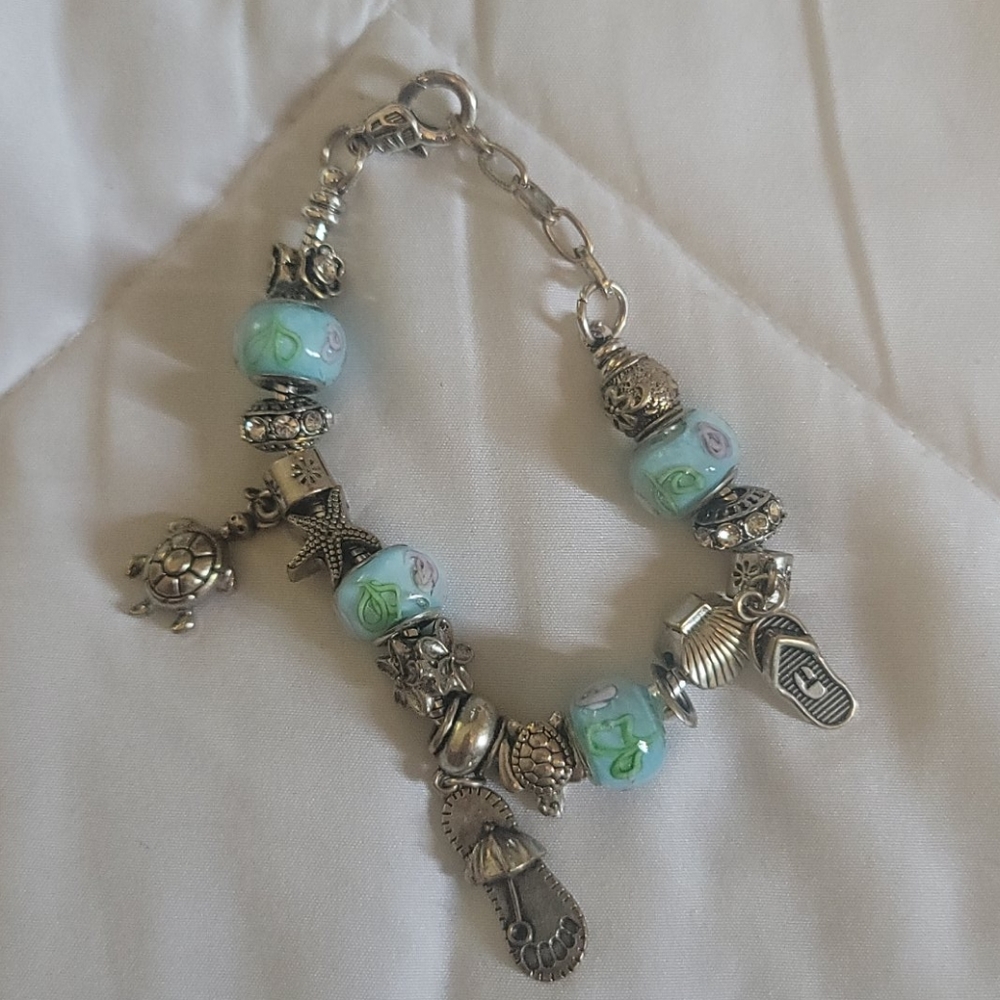 Pandora bracelet with charms